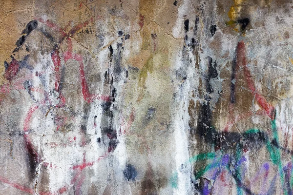 Abstrakt Texturerat Bakgrund Betongvägg Med Rester Färgglada Färger Kan Användas — Stockfoto