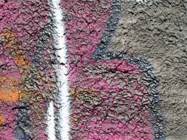 eski bina duvarları boya bulaşmış holigan. manzara 