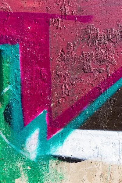 Eski bina duvarları boya bulaşmış holigan. manzara — Stok fotoğraf