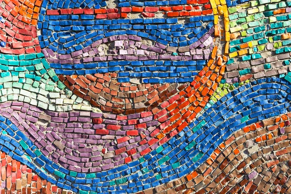 Diagonal textura de mosaico colorido en la pared — Foto de Stock
