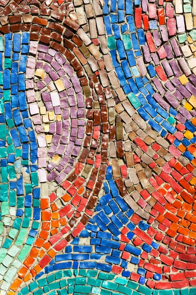 Diagonale kleurrijke mozaïek textuur op de muur — Stockfoto