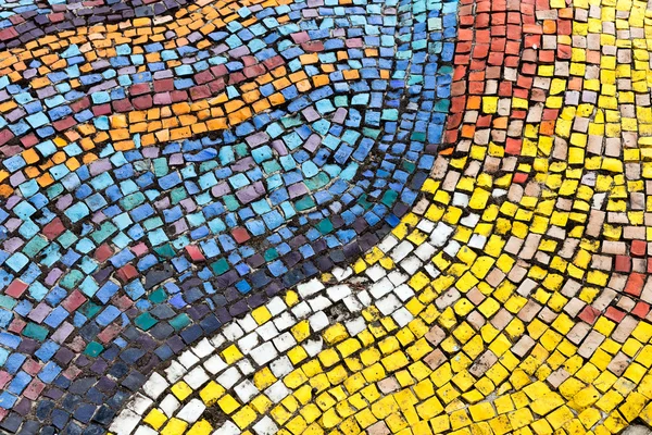 Vecchio diagonale texture mosaico colorato sulla parete — Foto Stock
