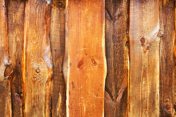 Old wooden planks cracked, green moss on a rustic background — Stock Photo, Image