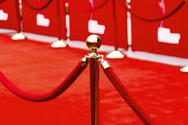 Way to success on the red carpet (Barrier rope) — Stock Photo, Image