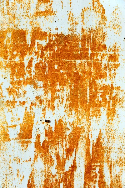 Creative background of rusty metal, painted gray paint carelessl — Stock Photo, Image