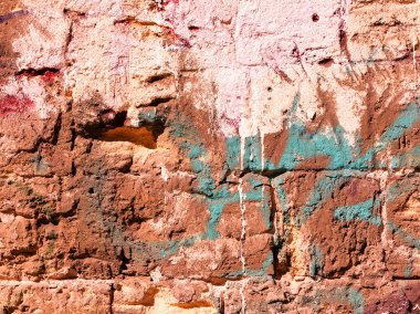 arka plan eski beyaz tuğla duvar ile çatlak ve çizik