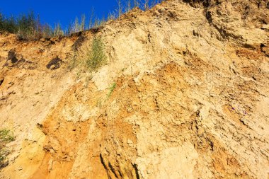 Deniz kenarı ıslak kumlu topraklarda çöküşü