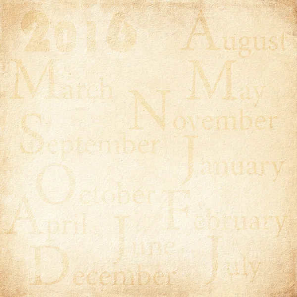 Papel retro, como pano de fundo para o seu projeto um novo calendário de 2016 — Fotografia de Stock