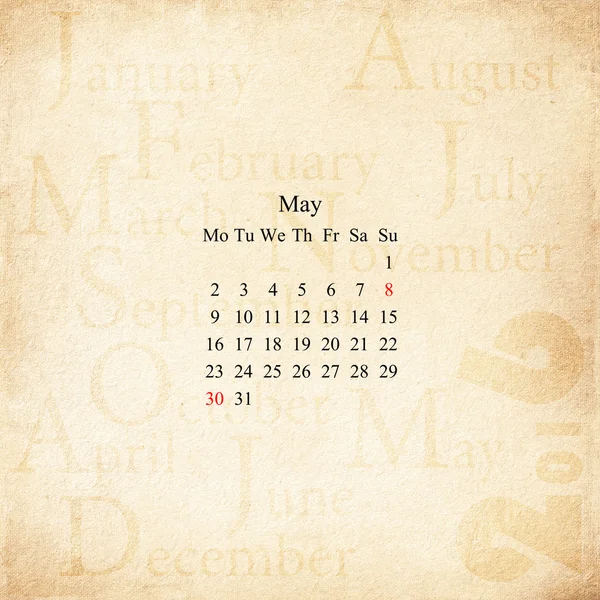 New 2016 calendar on abstract blue sheet of paper — Stock Photo, Image