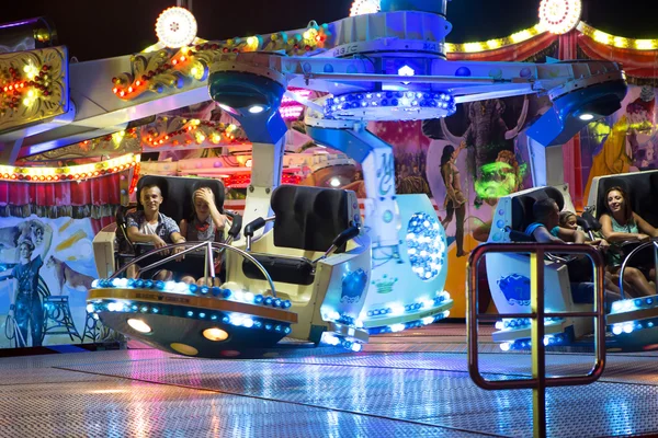 ODESSA, UKRAINE - JULY 12, 2015: colorful carousel with lights a — Stock Photo, Image
