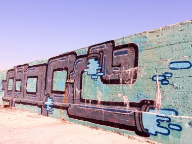 Varna - 18 Kasım: ayrıntı grafiti beton duvar yaklaşımlar