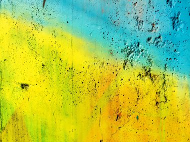 Beton, yıpranmış, aşınmış duvar boya hasarlı. Eski Beton Su