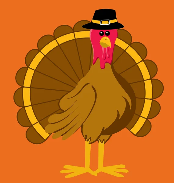 Dessin animé Thanksgiving Turquie — Image vectorielle