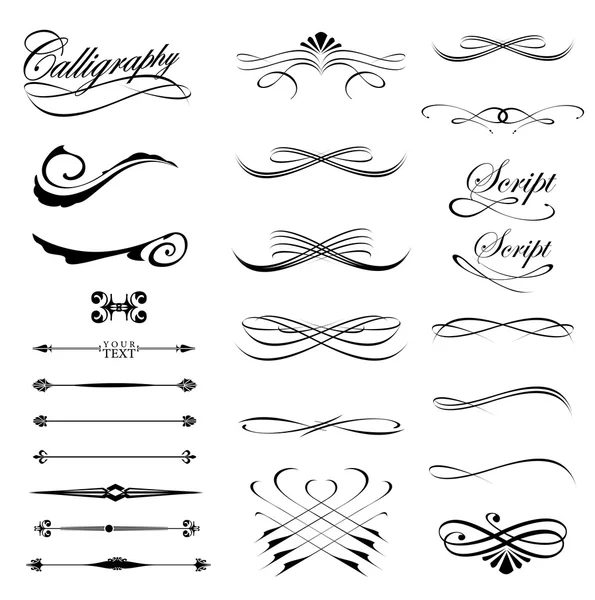 Lignes de calligraphie — Image vectorielle