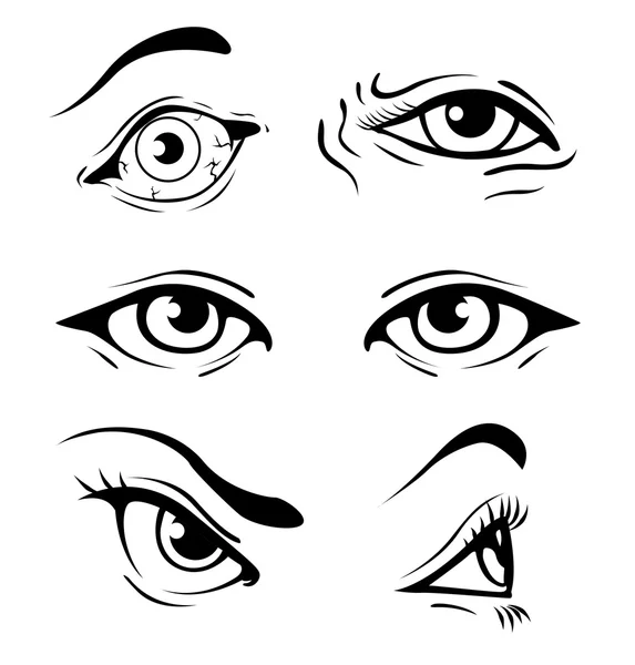 Verschiedene Augen — Stockvektor