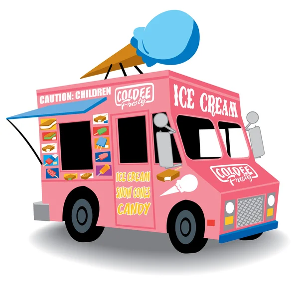 Camión de helado — Vector de stock