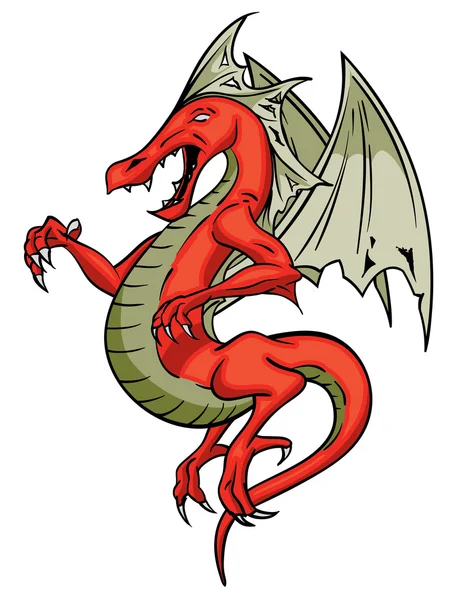 Dragon rouge — Image vectorielle