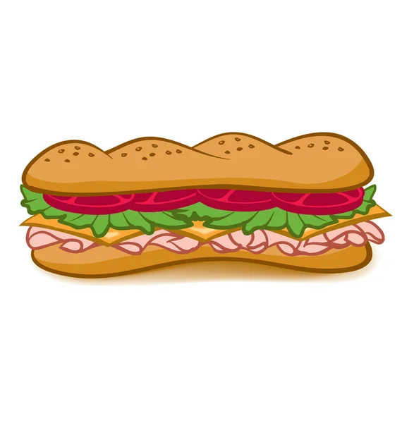 Sub sandwhich — Stock Vector