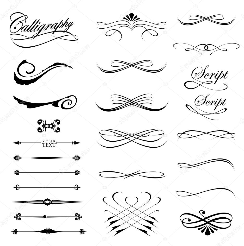 Calligraphy lines