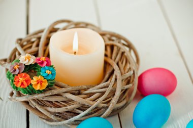 mum ile Paskalya arka plan