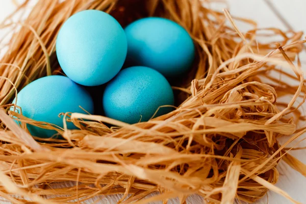 Синій великодні яйця — стокове фото