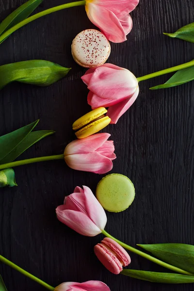 Een mooie bloemen roze tulpen — Stockfoto