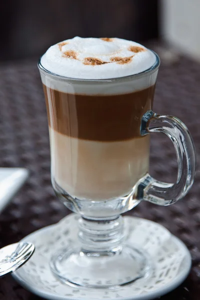 Hete kunst Latte-koffie — Stockfoto