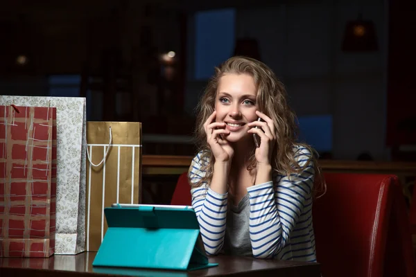 Mode Shopping Mädchen Portrait — Stockfoto