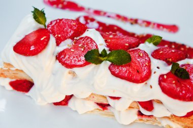 çilek ve kahve ile yağlı