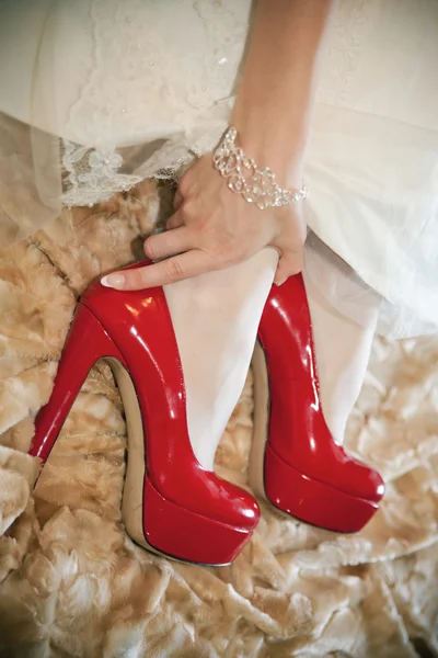 Wedding details shoes — Stock Photo, Image