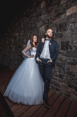 mutlu gelin ve damadın düğünde