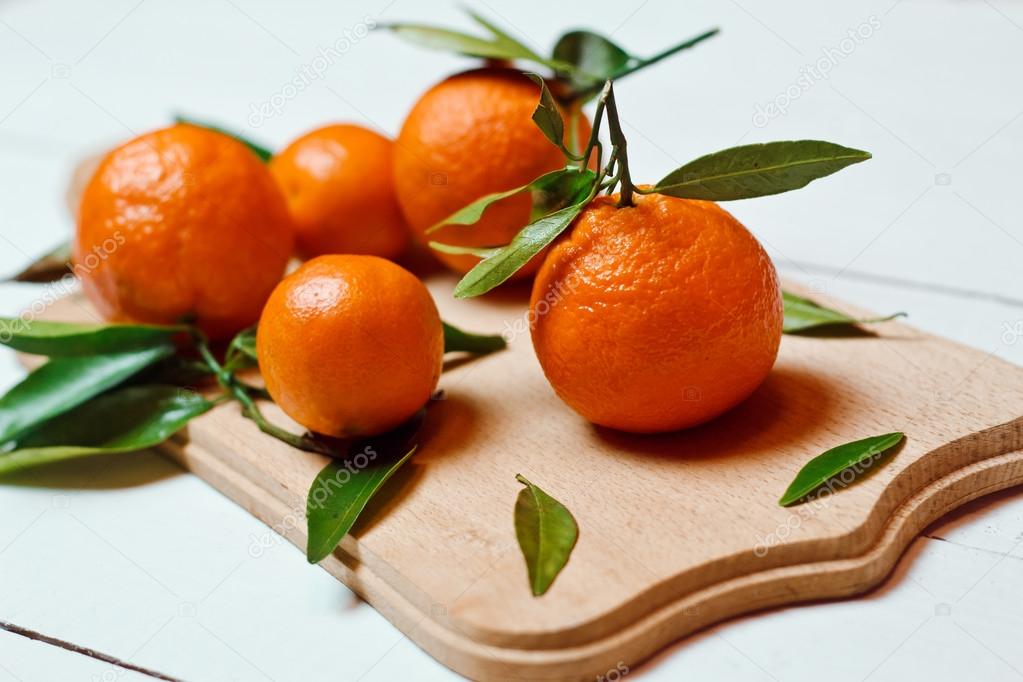 Beautiful ripe tangerines