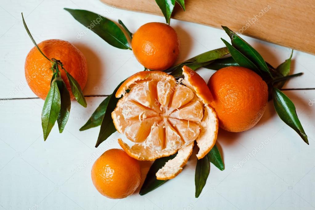 Beautiful ripe tangerines