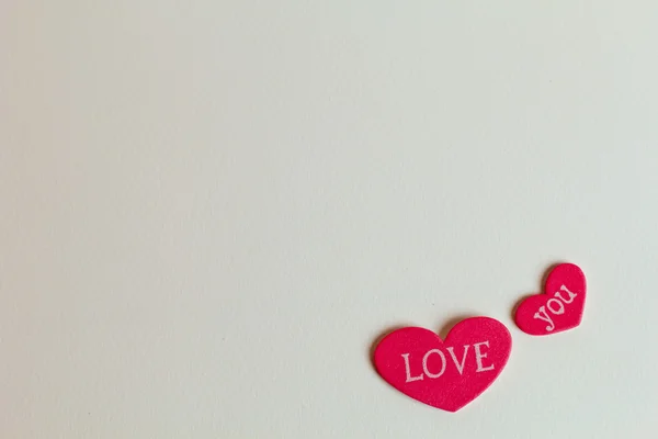 Beautiful red heart on a light background with free space for your text — Stock Photo, Image