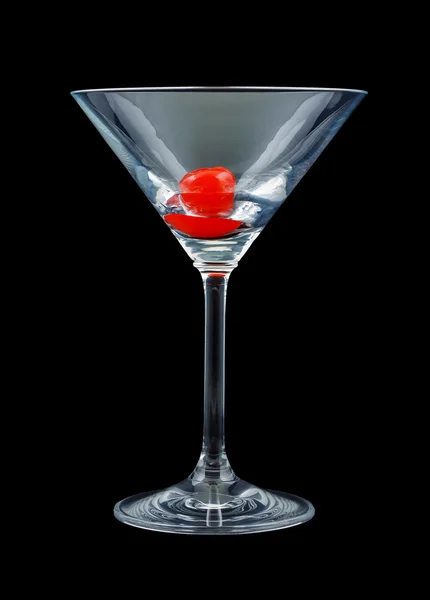 Glass with cherry — Stock Photo, Image