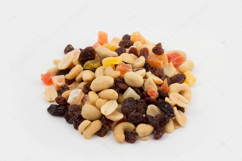 Various nuts and dried fruit