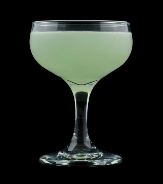 Green Ghost cocktail isolated on black background — Φωτογραφία Αρχείου