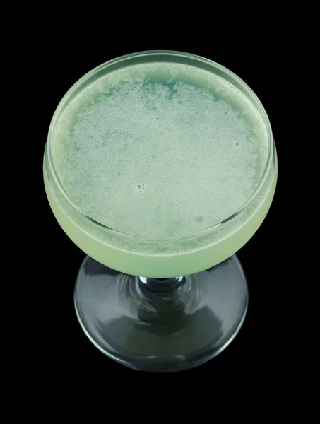 Green Ghost cocktail isolated on black background — Φωτογραφία Αρχείου