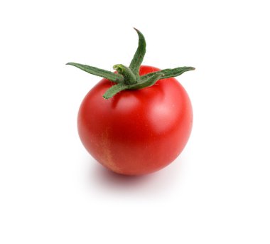 Beyaz arka plan üzerinde izole bir domates