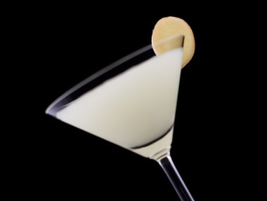 Zencefil kokteyl siyah izole