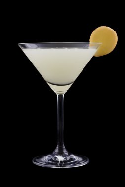 Zencefil kokteyl siyah izole