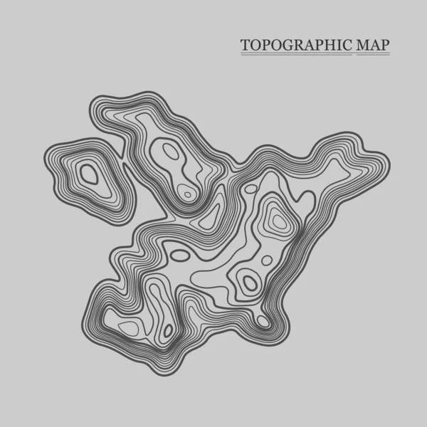 Τοπογραφικός χάρτης. Εικονογράφηση διανύσματος. Πλαίσιο χάρτη περιγράμματος — Διανυσματικό Αρχείο