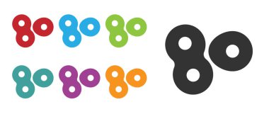 Siyah Hücre bölünme işlemi simgesi beyaz arkaplanda izole edildi. Simgeleri renklendirin. Vektör.