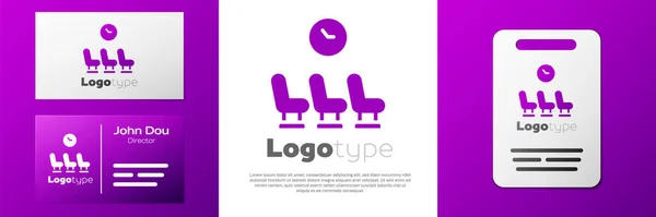 Logotype Bekleme Odası Simgesi Beyaz Arkaplanda Izole Edildi Logo Tasarım — Stok Vektör