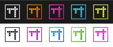 Bingo simgesini siyah beyaz arkaplanda izole et. Amerikan tombala oyunu için piyango biletleri. Vektör.