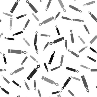 Siyah Çeşme kalem ucu simgesi beyaz arkaplanda izole edilmiş pürüzsüz desen. Kalem aleti işareti. Vektör.