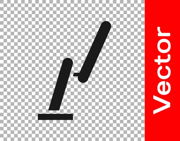 Schwarzes Scheibenwischer Symbol Isoliert Auf Transparentem Hintergrund Vektorillustration — Stockvektor
