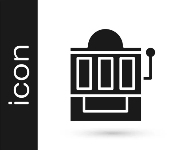 Значок Ігрового Автомата Сірого Кольору Ізольовано Білому Тлі Векторна Ілюстрація — стоковий вектор
