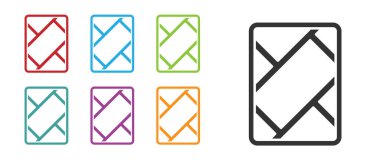 Harita simgesine sahip Siyah GPS aygıtı beyaz arkaplanda izole edildi. Simgeleri renklendirin. Vektör İllüstrasyonu.