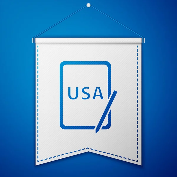 Blue Usa Etats Unis Amérique Sur Tablette Graphique Icône Isolée — Image vectorielle